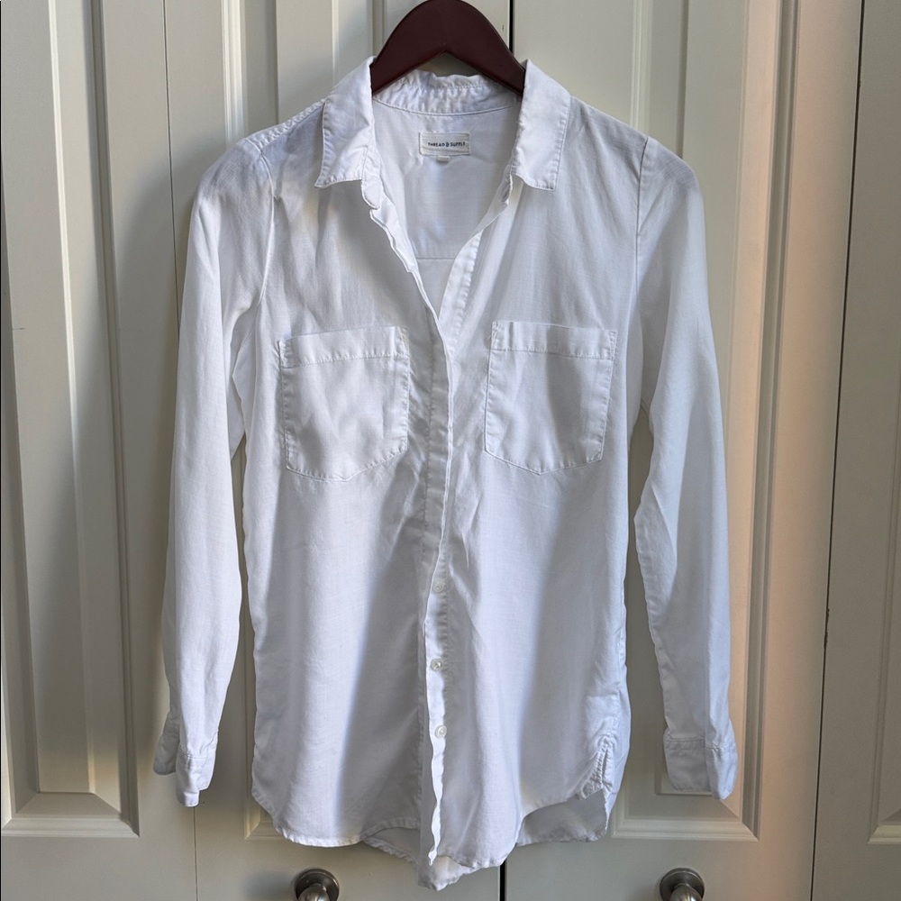 Thread & Supply Soft white button down Shirt